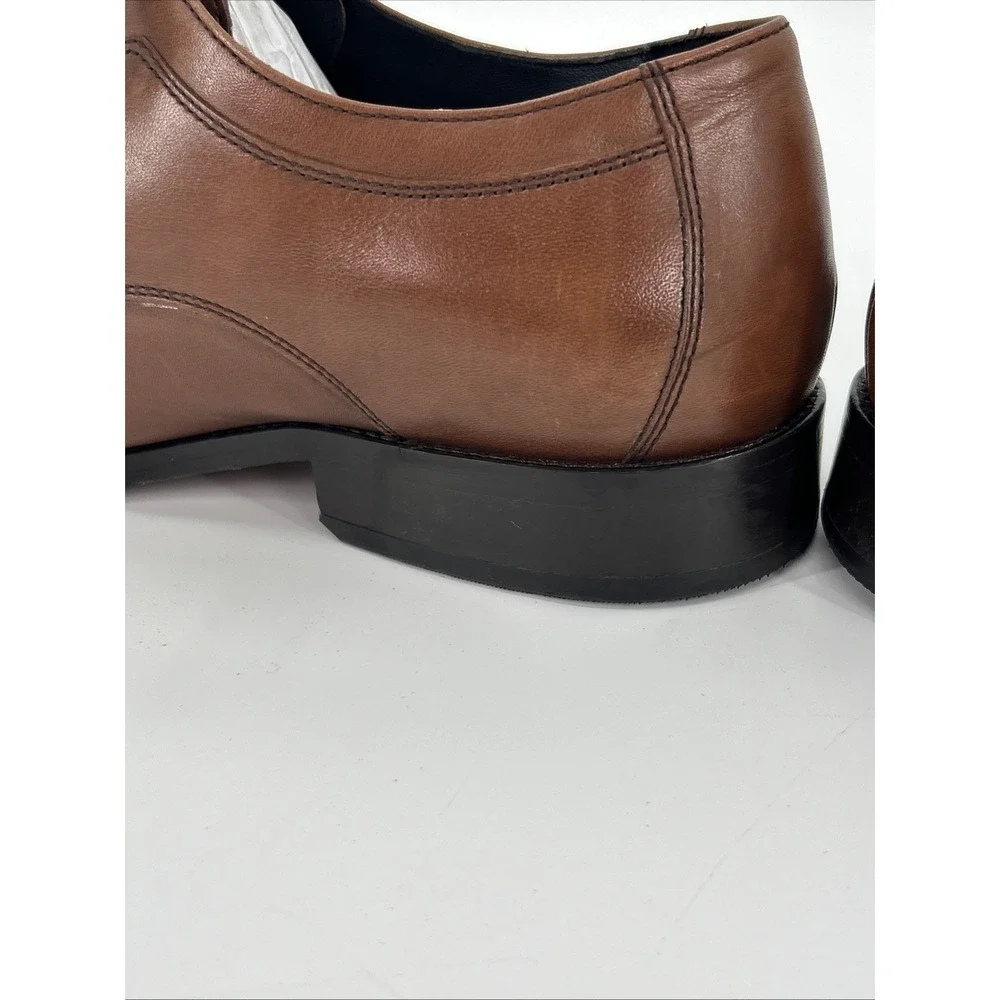 Johnston & Murphy Mens Brown Leather Cap Toe Oxford‎ Dress Shoes 24-9150